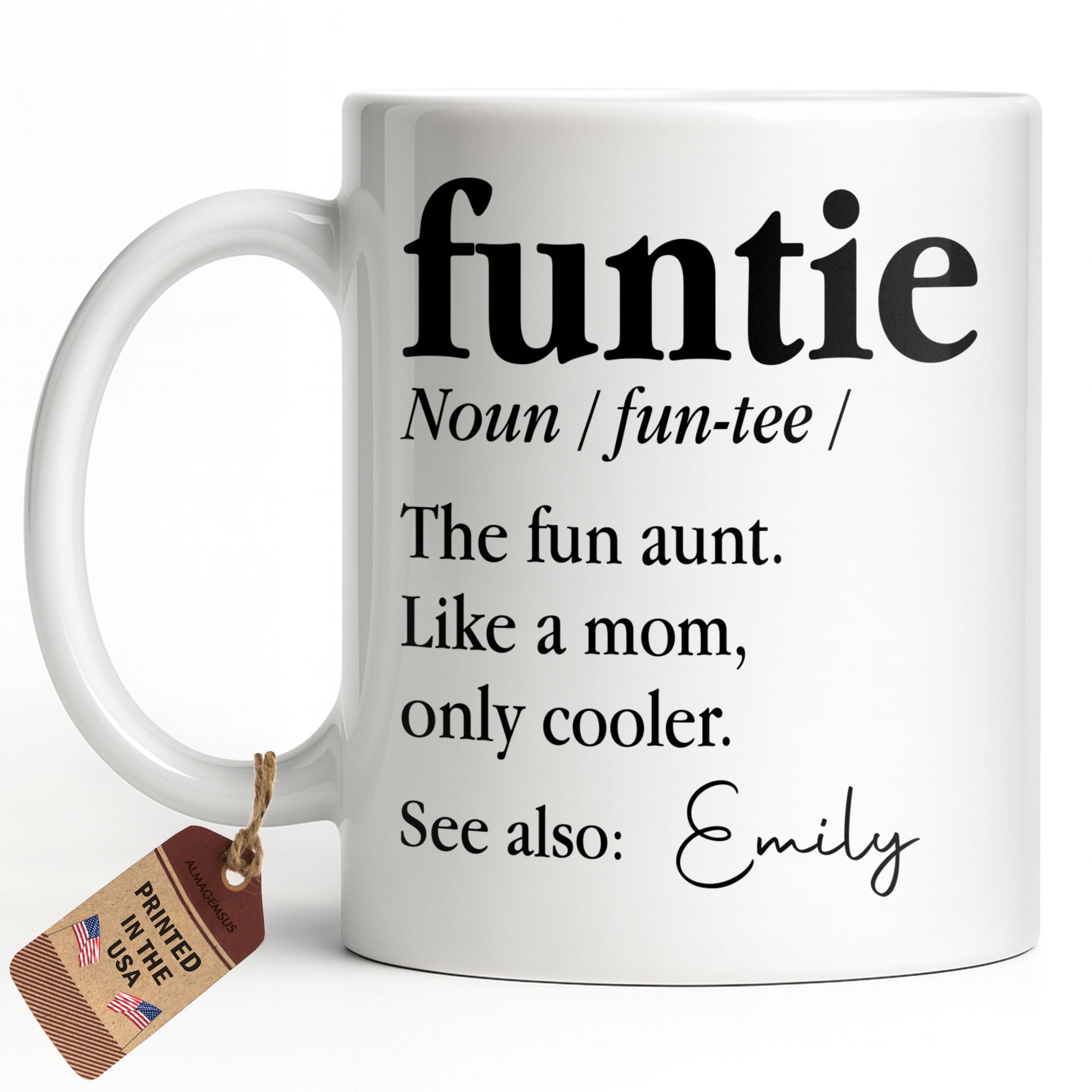 Personalized Edge-to-Edge Coffee Mug Custom Name Gift for Aunt Edge-to-edge Mug GradoCreations