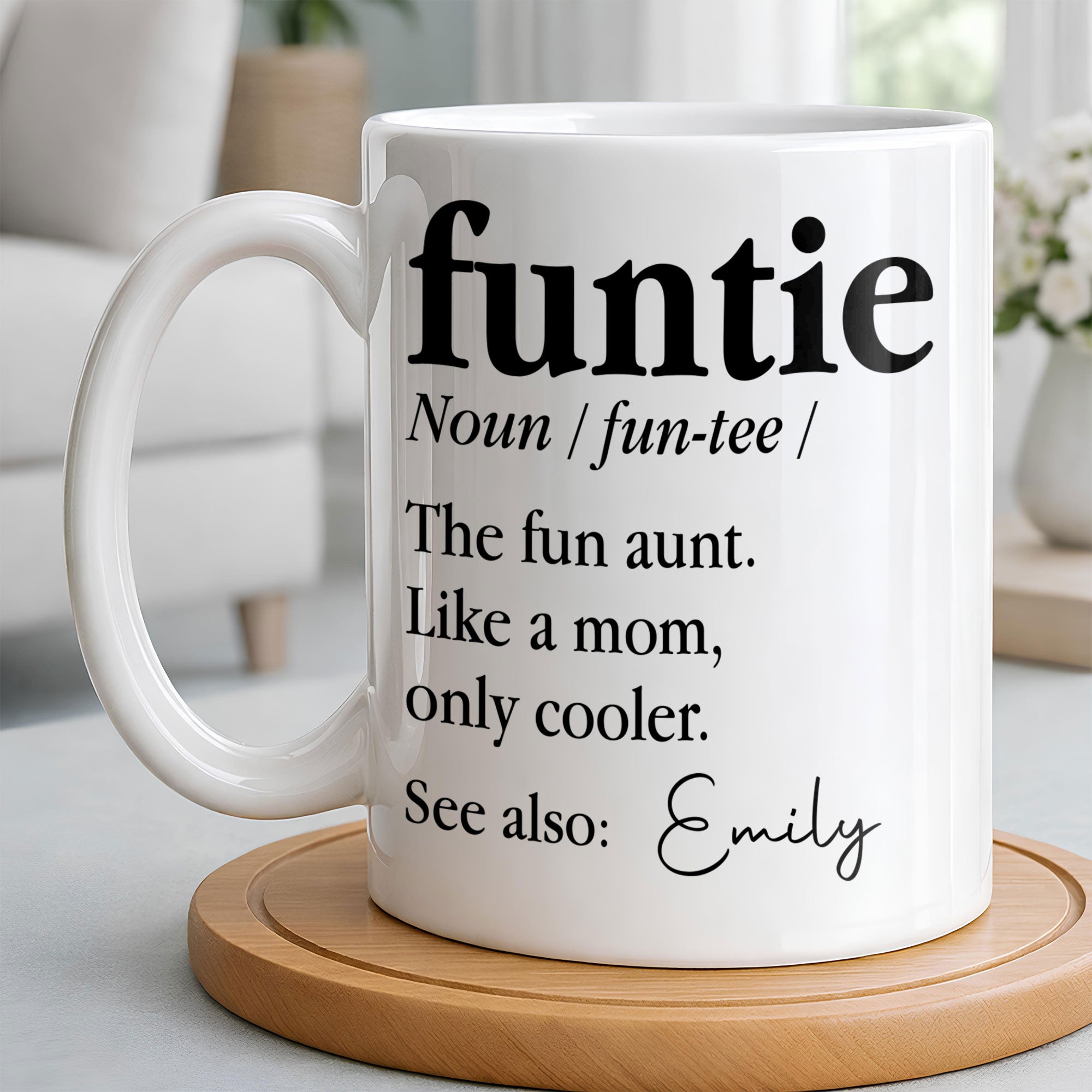 Personalized Edge-to-Edge Coffee Mug Custom Name Gift for Aunt Edge-to-edge Mug GradoCreations