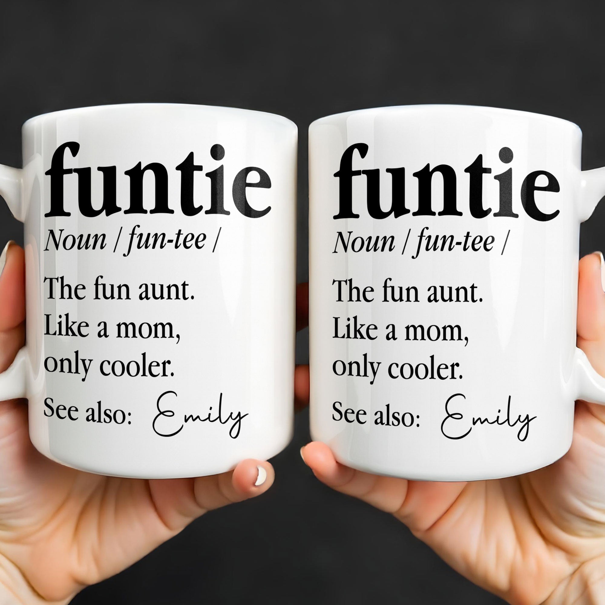 Personalized Edge-to-Edge Coffee Mug Custom Name Gift for Aunt Edge-to-edge Mug GradoCreations