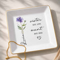 Personalized Flower Jewelry Dish Custom Name Gift for Aunt Jewelry Dish GradoCreations
