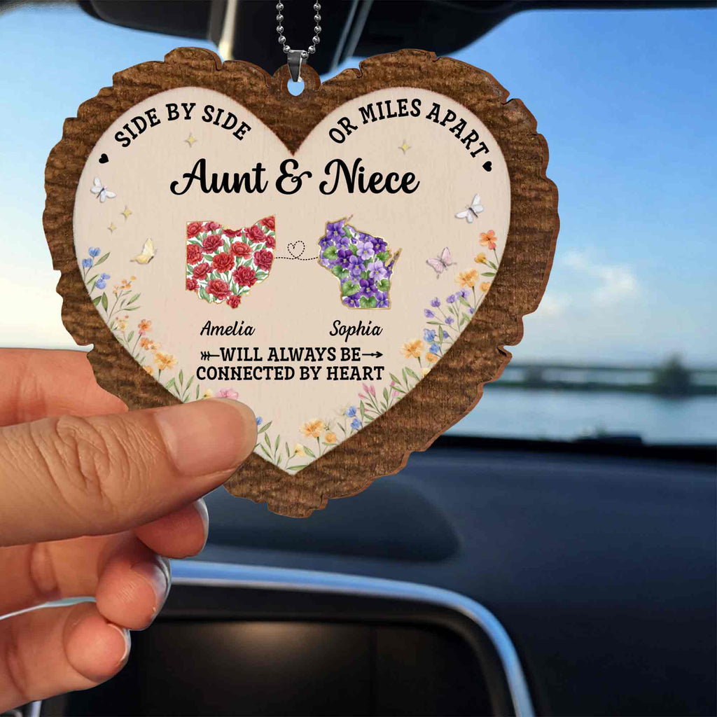 Personalized Wood Ornament for Aunt Niece Gift Car Decor Wood Ornament GradoCreations