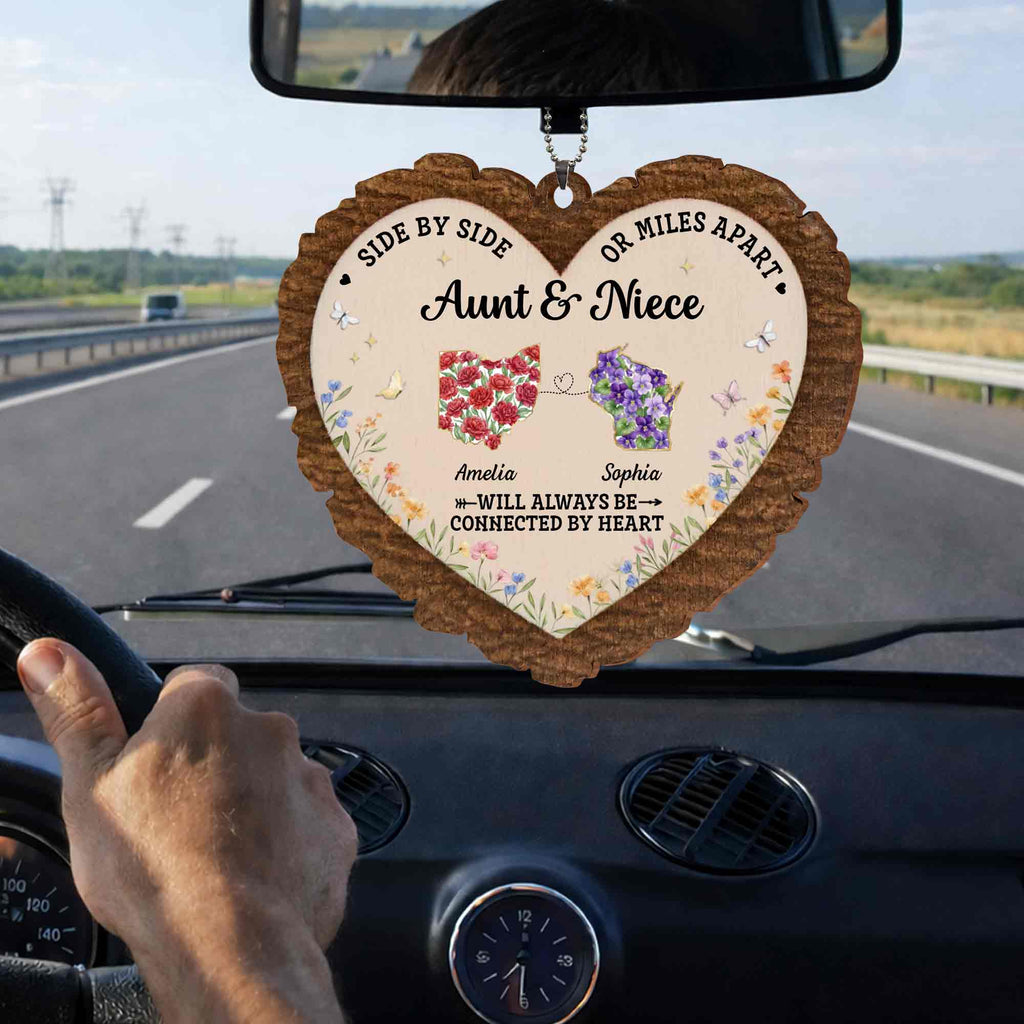 Personalized Wood Ornament for Aunt Niece Gift Car Decor Wood Ornament GradoCreations