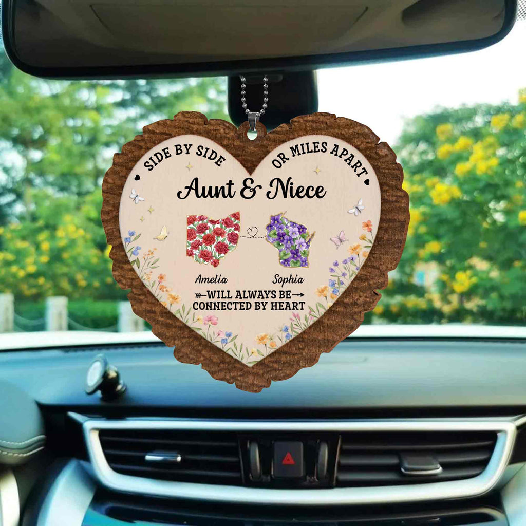 Personalized Wood Ornament for Aunt Niece Gift Car Decor Wood Ornament GradoCreations