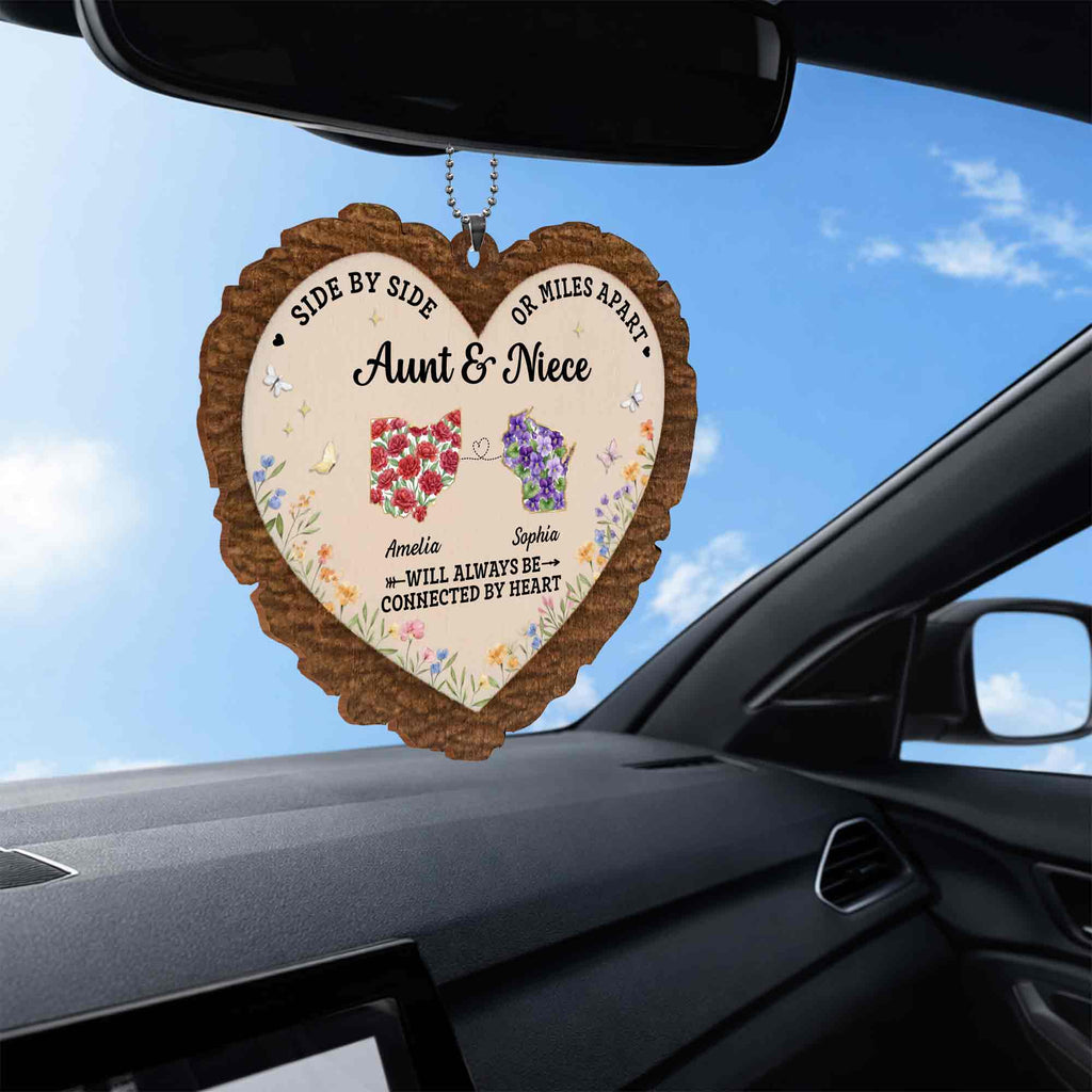 Personalized Wood Ornament for Aunt Niece Gift Car Decor Wood Ornament GradoCreations
