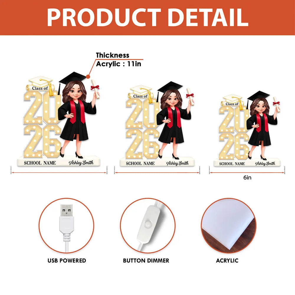 Personalized Acrylic Pumpkin Light Box Halloween Decor Gift Acrylic Light Box GradoCreations