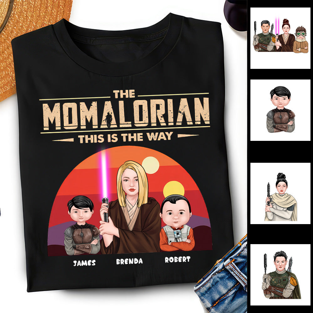 Personalized Momalorian Shirt Custom Name Gift for Mom