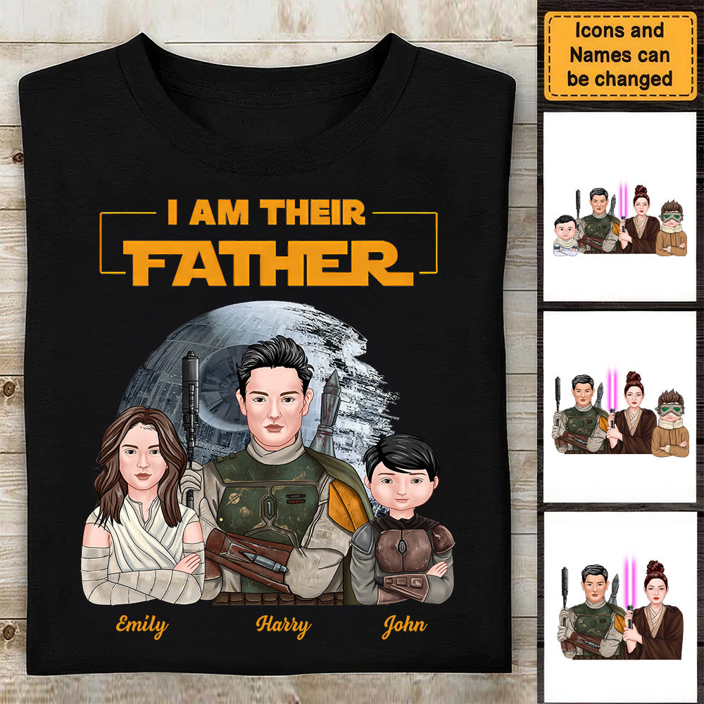 Personalized I Am Their Father Shirt Custom Family Gift for Dad