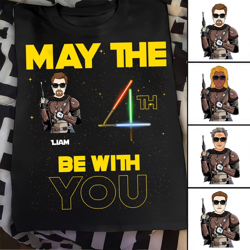 Personalized May the 4th T-Shirt Custom Name Gift for Family