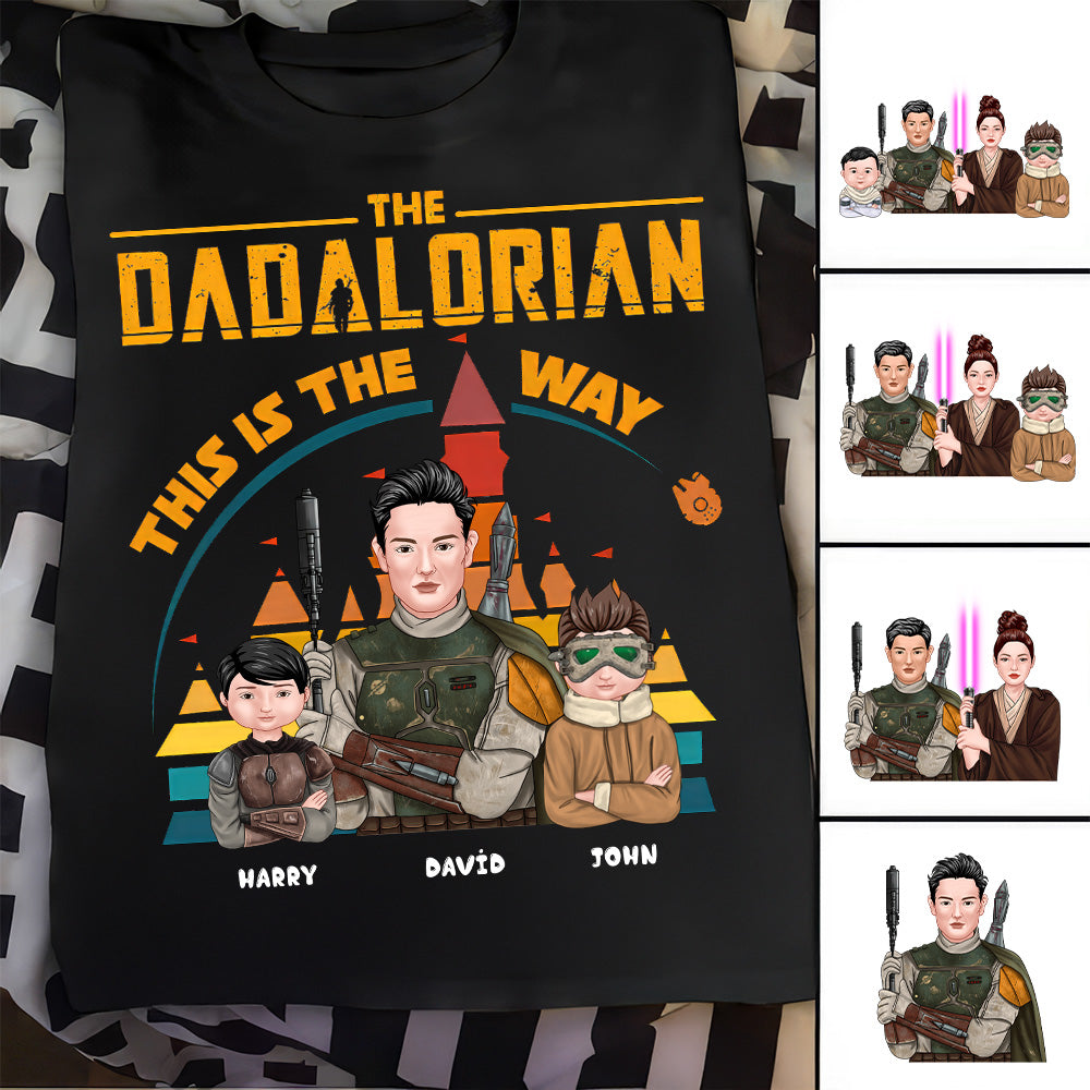 Personalized The Daddalorian Shirt Custom Name Gift for Dad