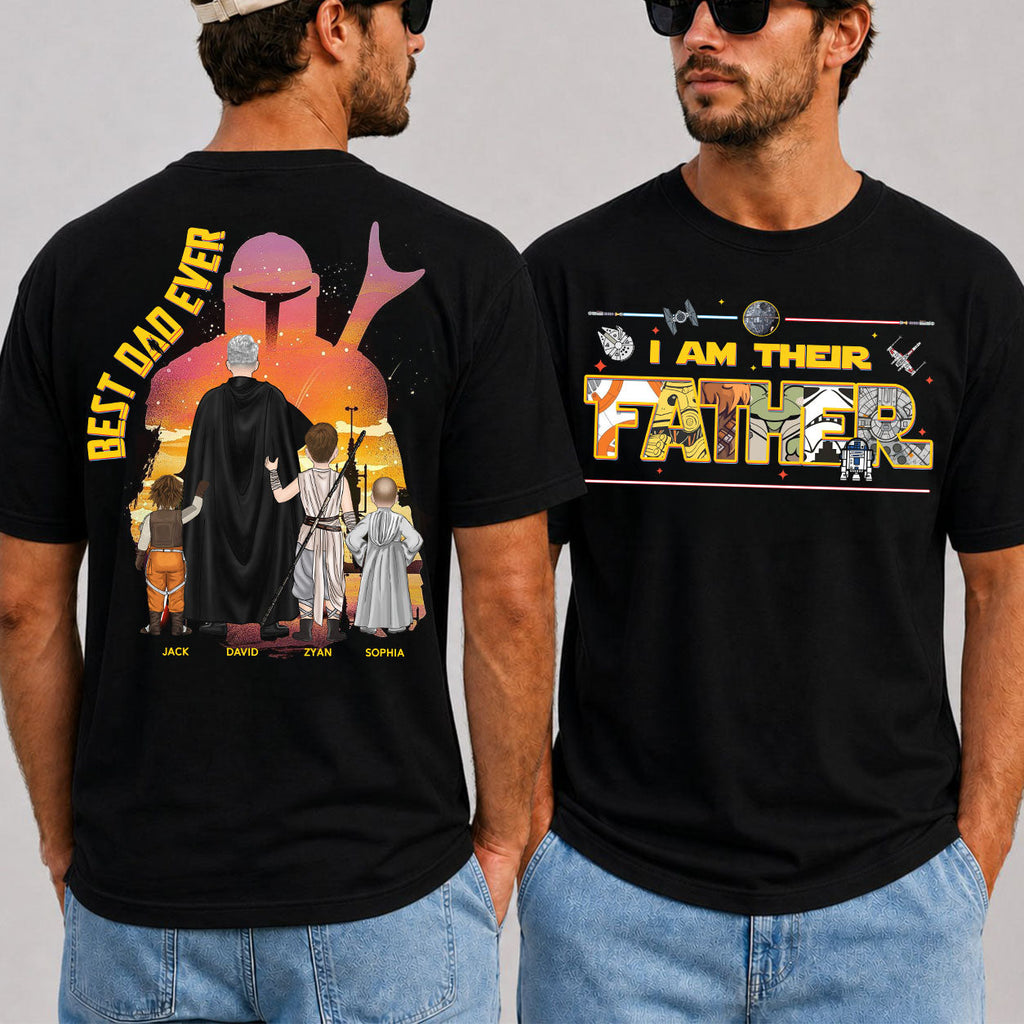 Personalized DADalorian T-Shirt Best Dad Ever Gift for Father's Day
