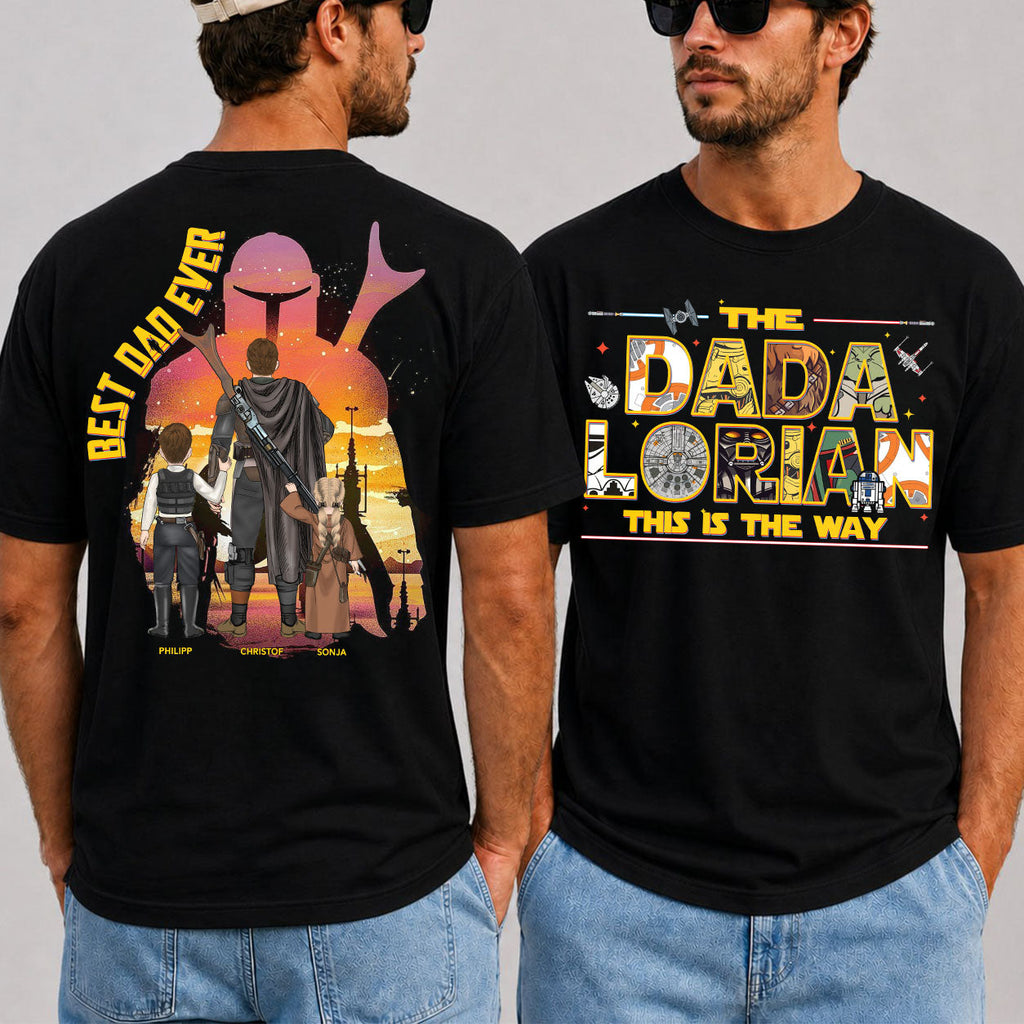 Personalized DADalorian T-Shirt Best Dad Ever Gift for Father's Day