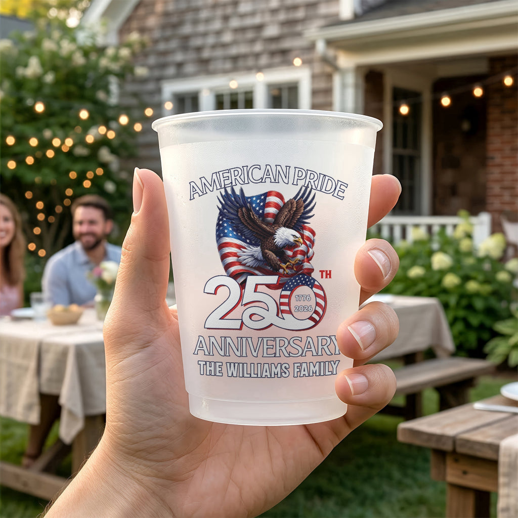 Personalized Frosted Cups for 250th Anniversary Celebration Gift