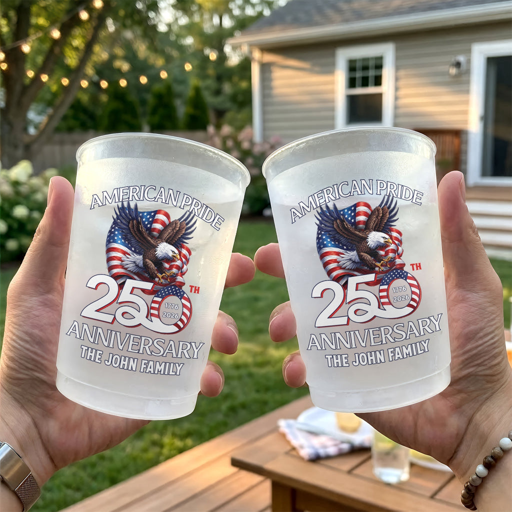 Personalized Frosted Cups for 250th Anniversary Celebration Gift