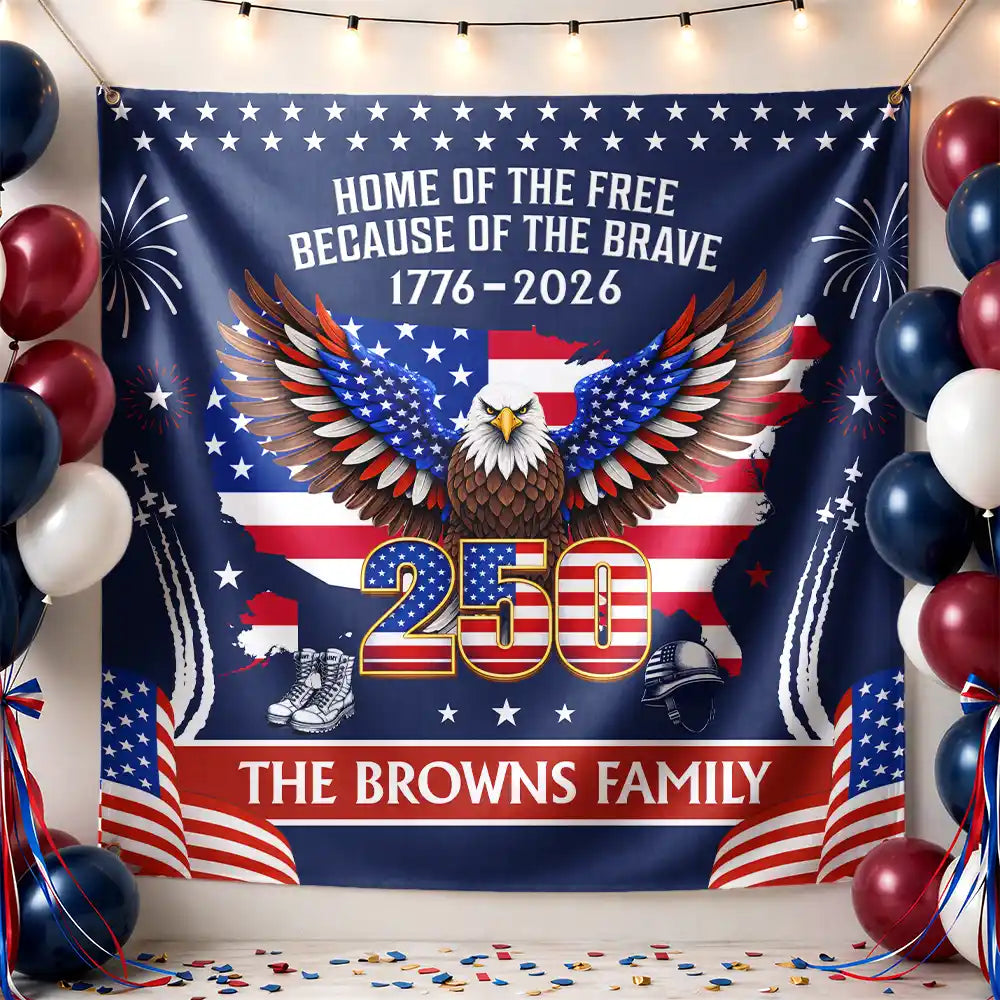 Personalized America The Beautiful Backdrop Custom Family Patriotic Celebration
