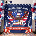 Personalized America The Beautiful Backdrop Custom Family Patriotic Celebration