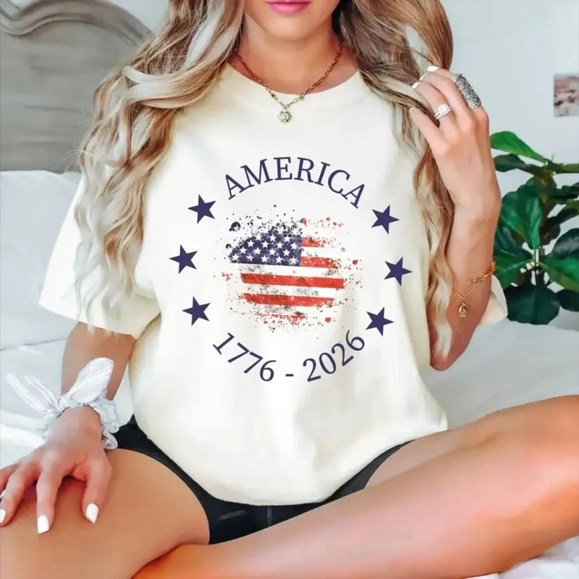 Vintage USA Flag T-Shirt Personalized Gift for 4th of July HN590 - Tshirt GradoCreations
