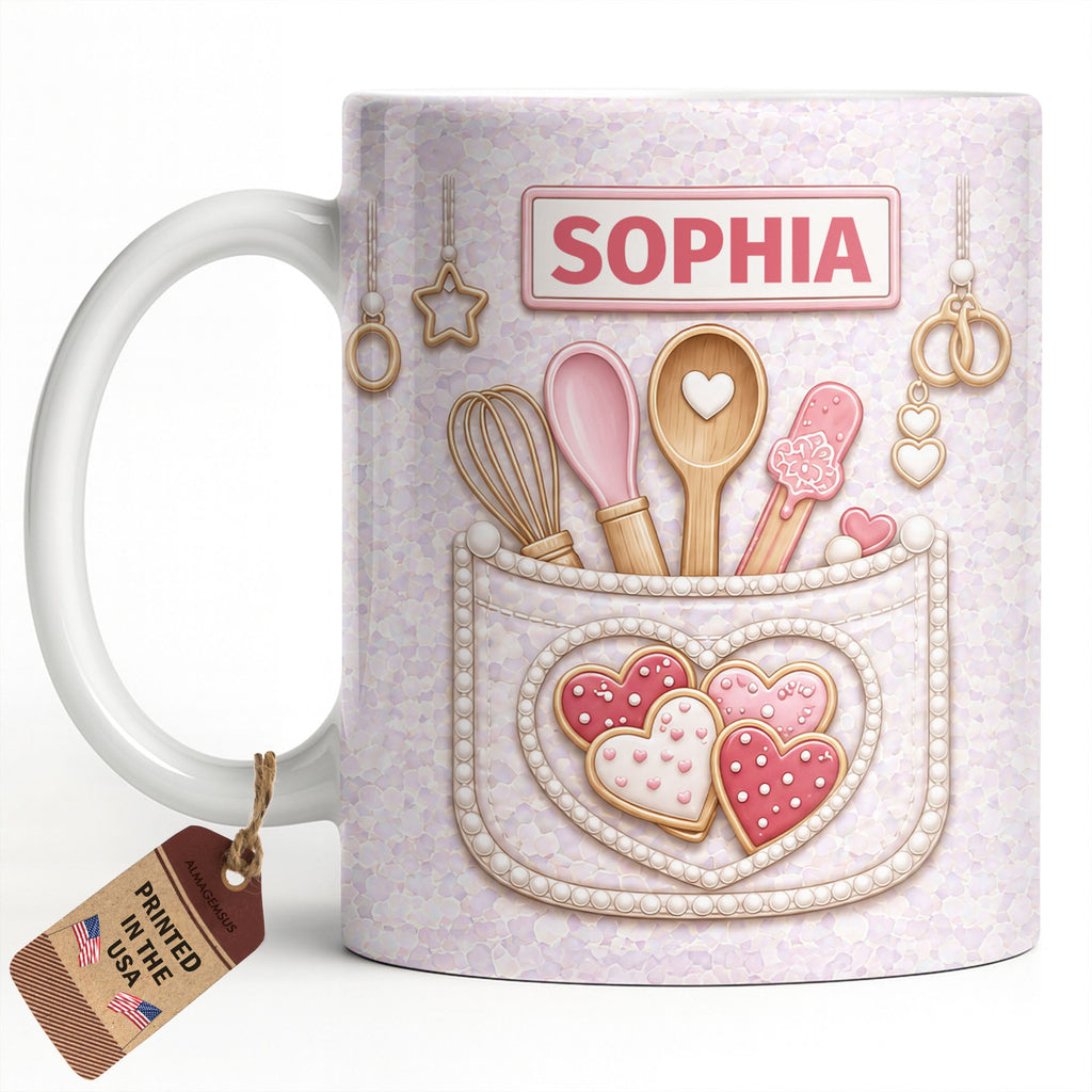 Personalized Baking Mug Custom Name Gift for Bakers Edge-to-edge Mug GradoCreations