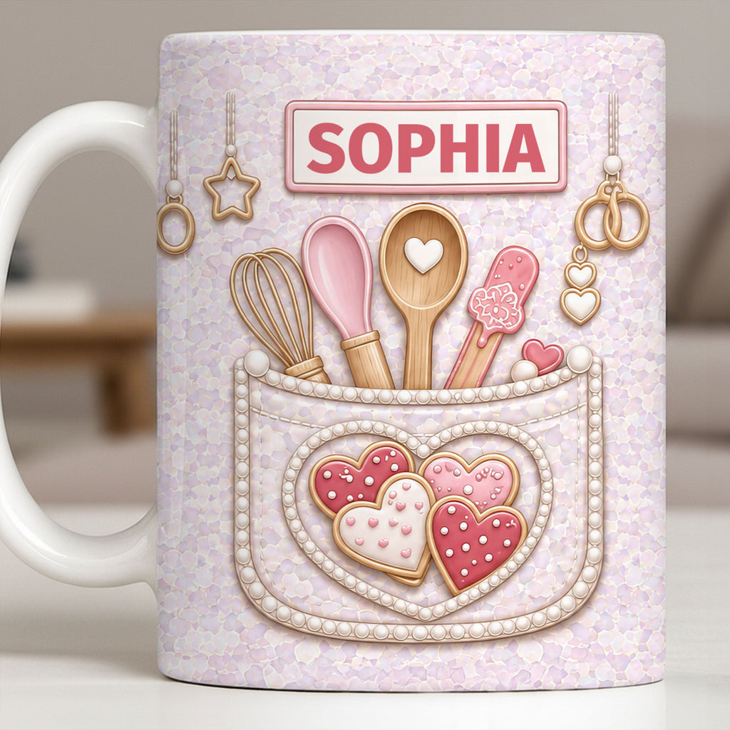 Personalized Baking Mug Custom Name Gift for Bakers Edge-to-edge Mug GradoCreations