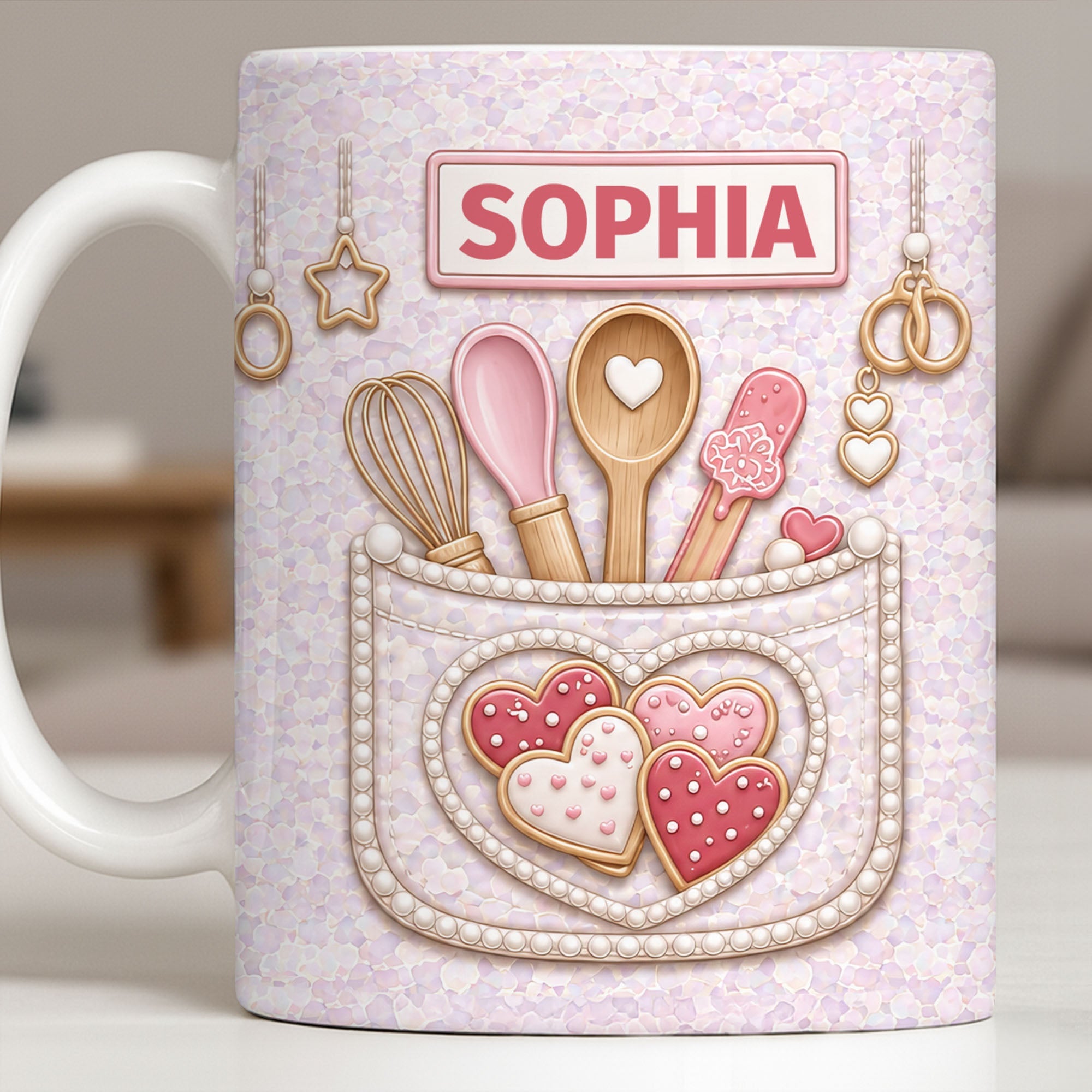 Personalized Baking Mug Custom Name Gift for Bakers Edge-to-edge Mug GradoCreations