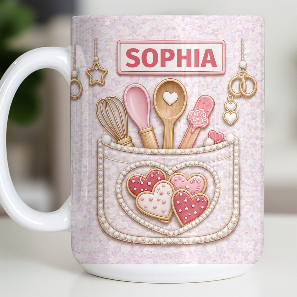 Personalized Baking Mug Custom Name Gift for Bakers Edge-to-edge Mug GradoCreations
