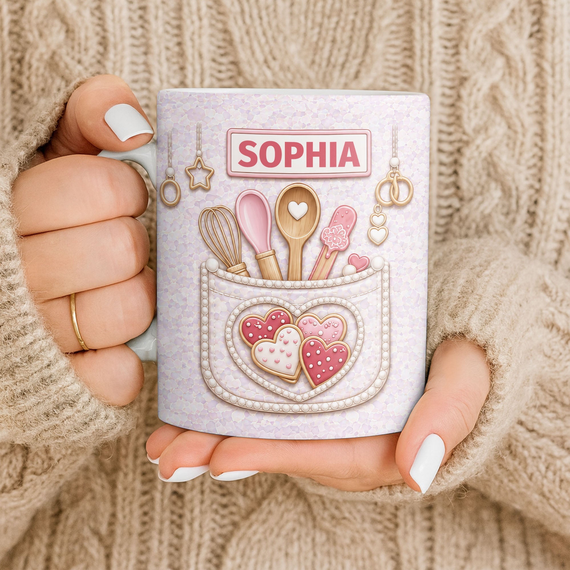 Personalized Baking Mug Custom Name Gift for Bakers Edge-to-edge Mug GradoCreations