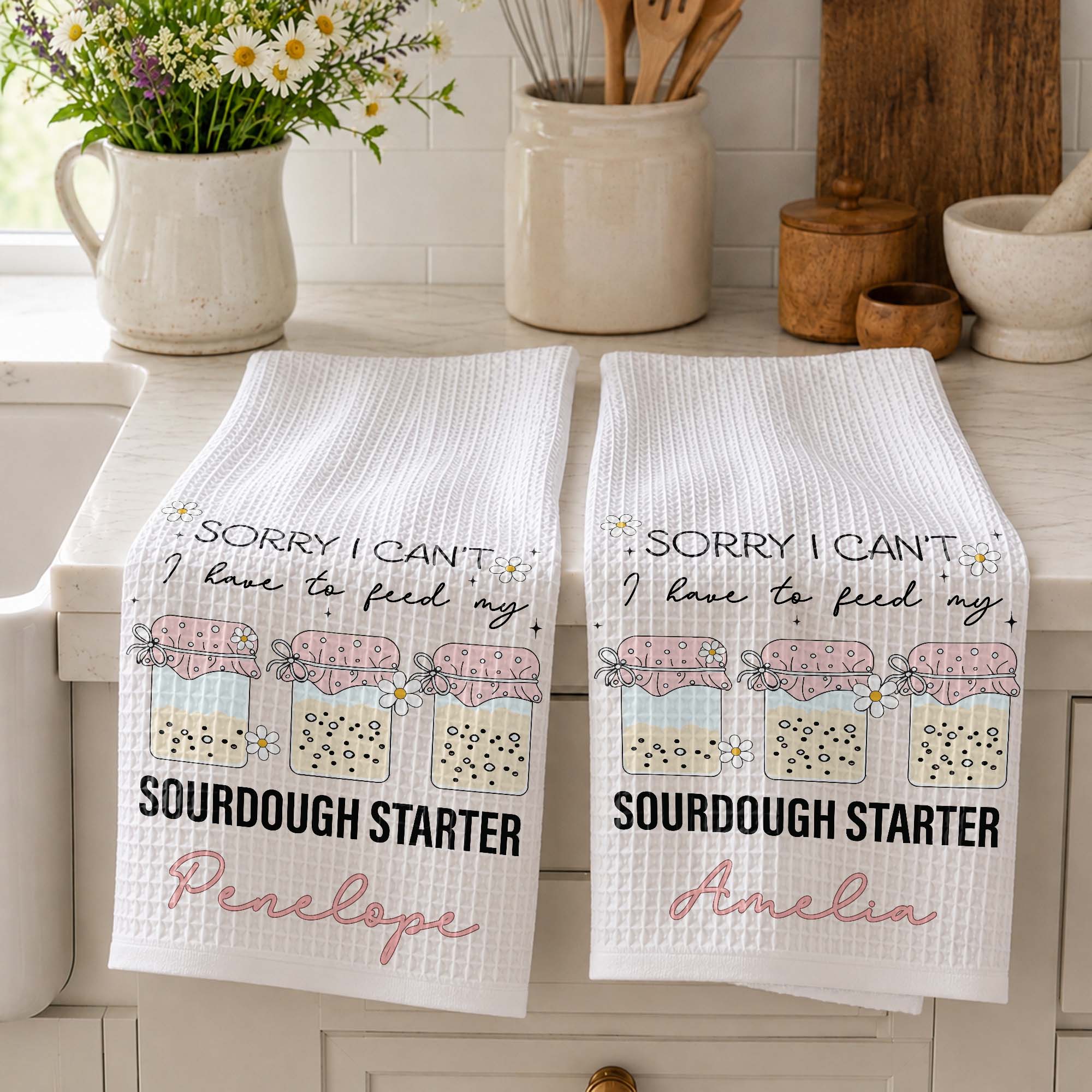 Personalized Kitchen Towel Custom Baking Gift for Mom Kitchen Towel GradoCreations