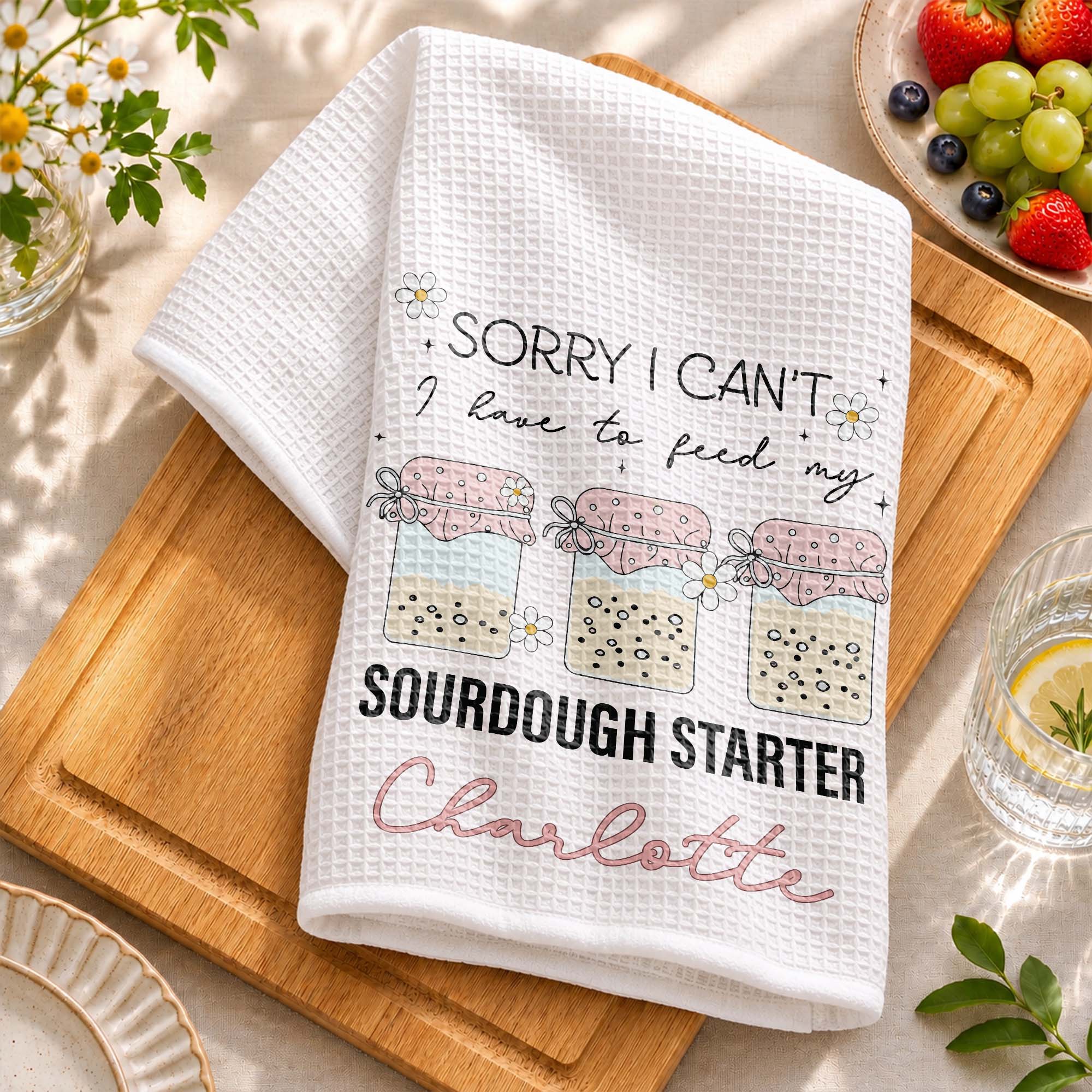Personalized Kitchen Towel Custom Baking Gift for Mom Kitchen Towel GradoCreations