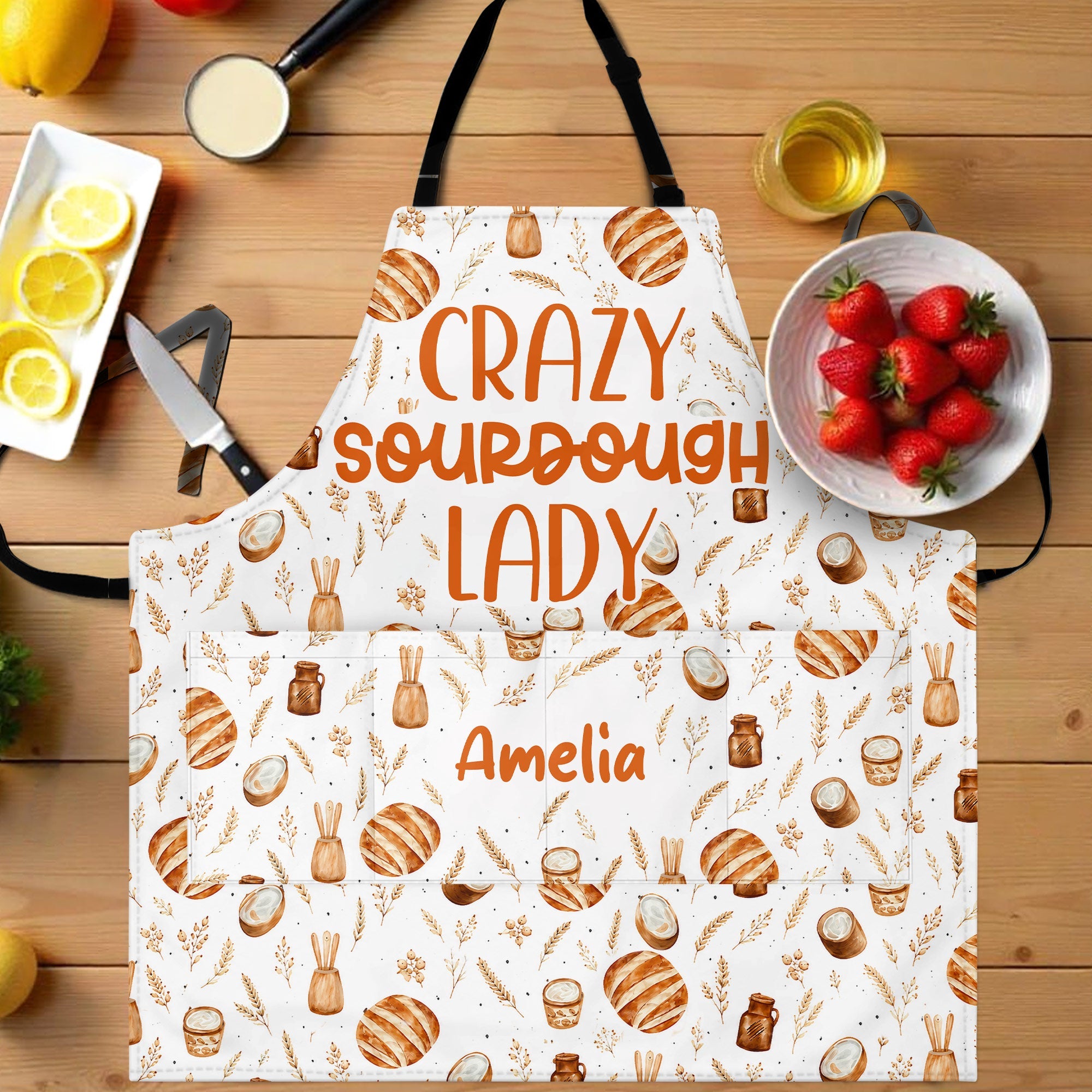 Personalized Cooking Apron Custom Name for Bakers Gift Apron GradoCreations