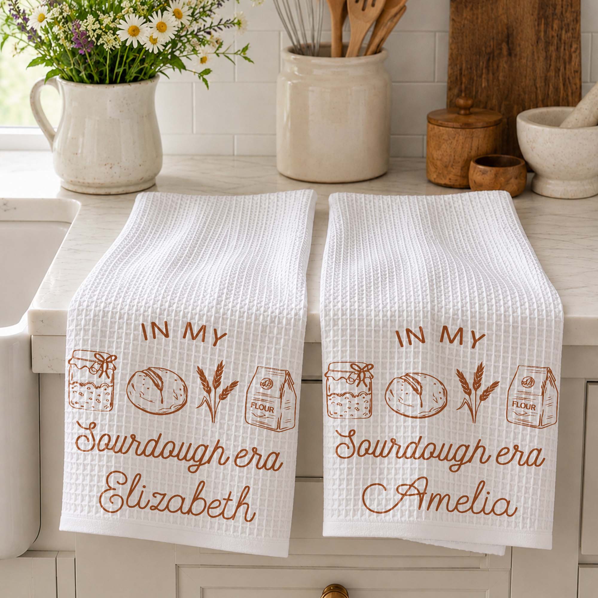 Personalized Kitchen Towel Custom Name Baking Gift for Him/Her Kitchen Towel GradoCreations