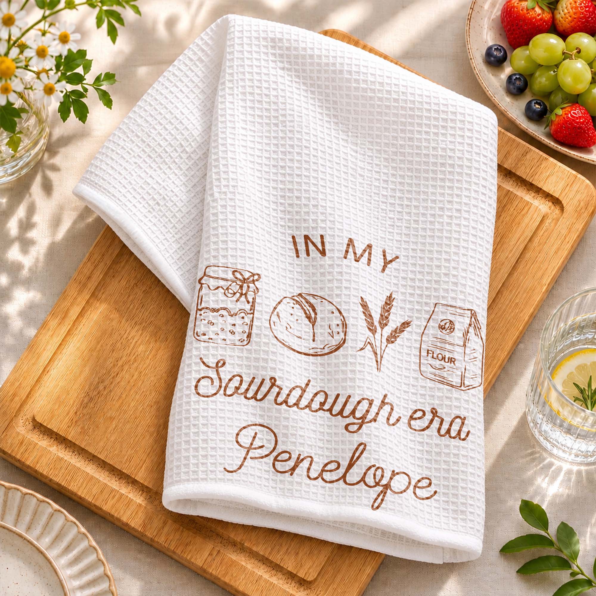 Personalized Kitchen Towel Custom Name Baking Gift for Him/Her Kitchen Towel GradoCreations