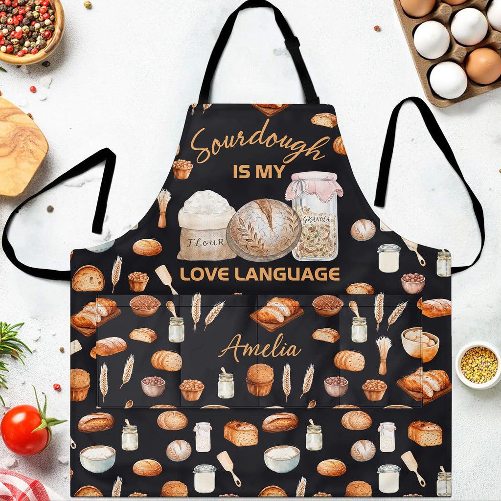 Personalized Apron Sourdough Love Language Custom Gift for Her Apron GradoCreations
