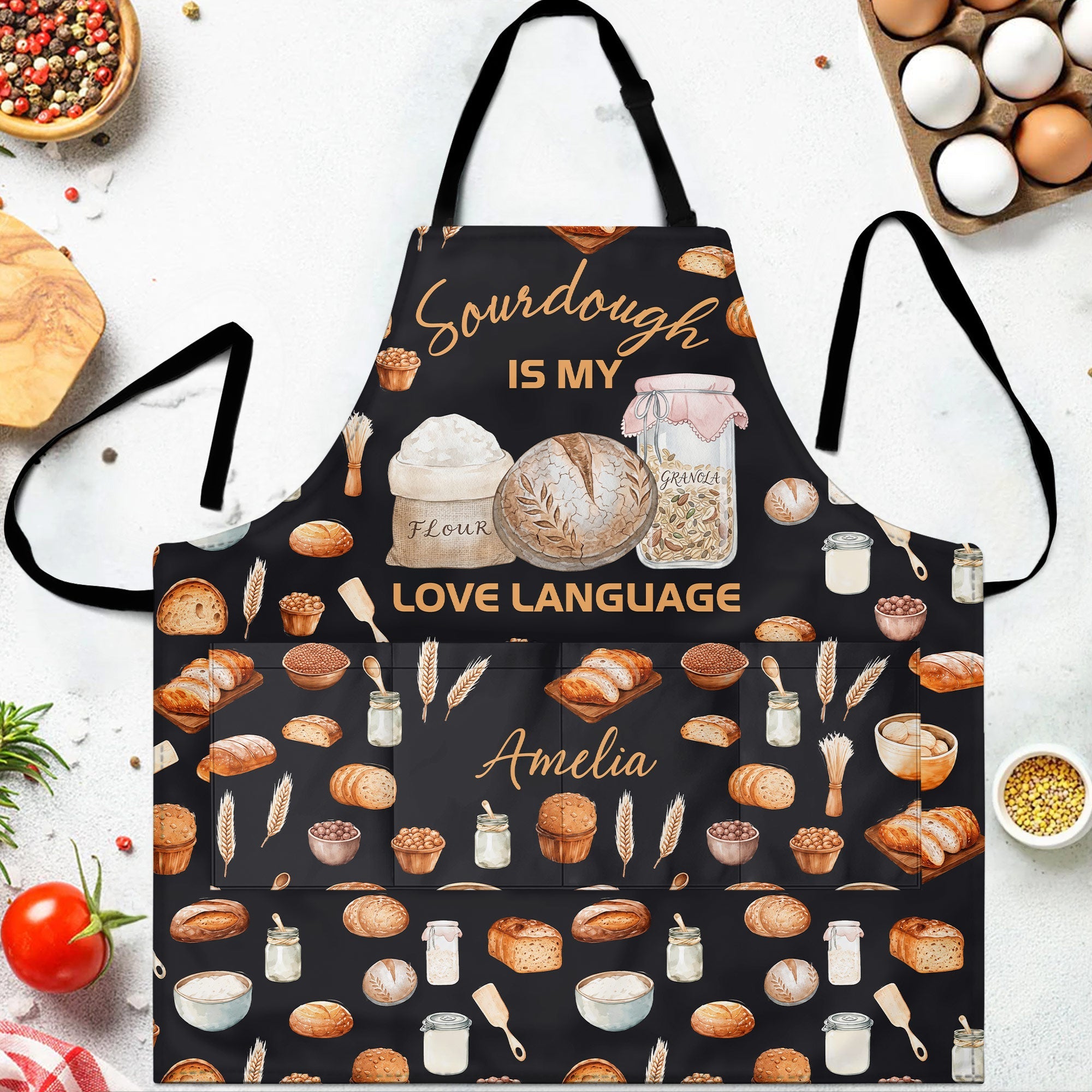 Personalized Apron Sourdough Love Language Custom Gift for Her Apron GradoCreations
