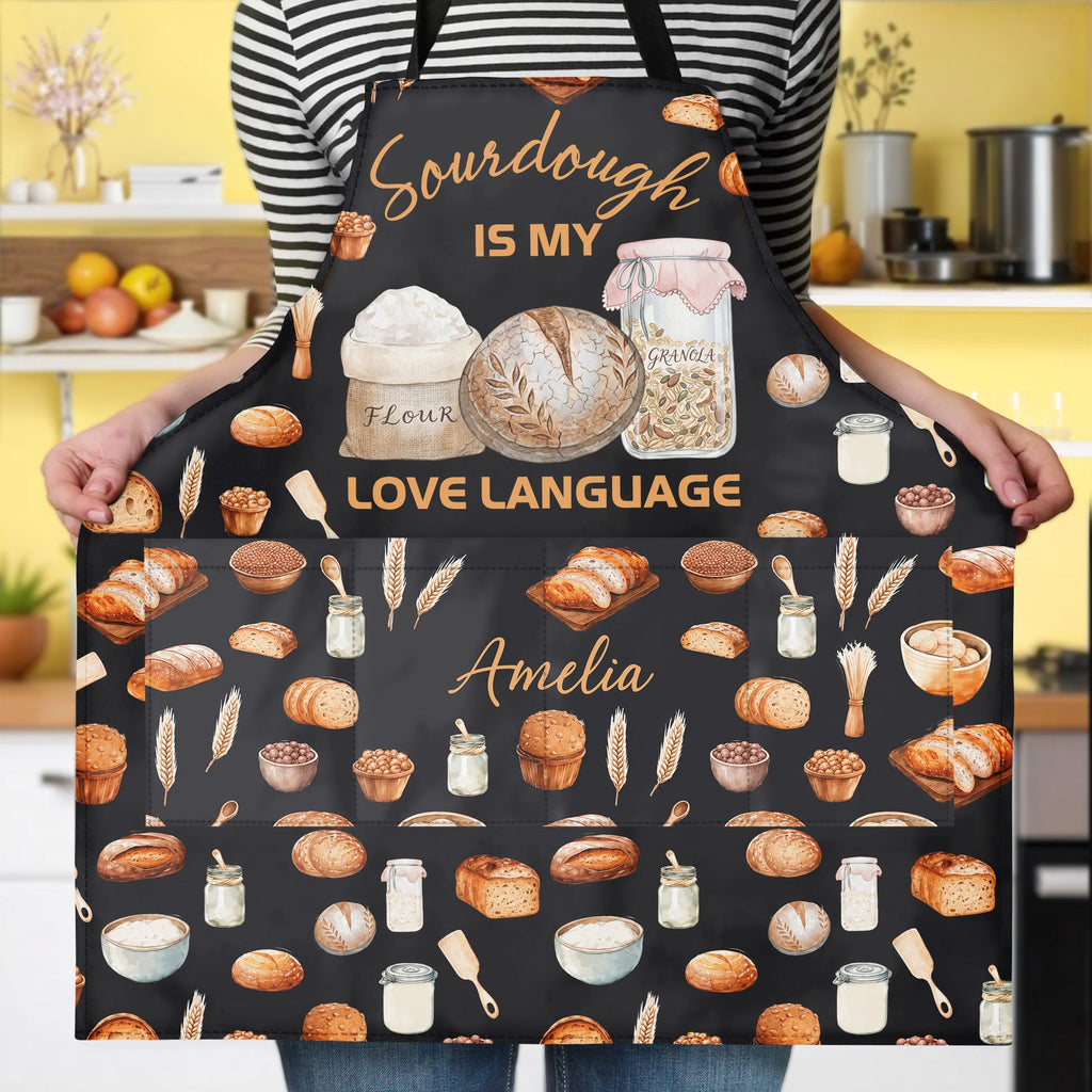 Personalized Apron Sourdough Love Language Custom Gift for Her Apron GradoCreations