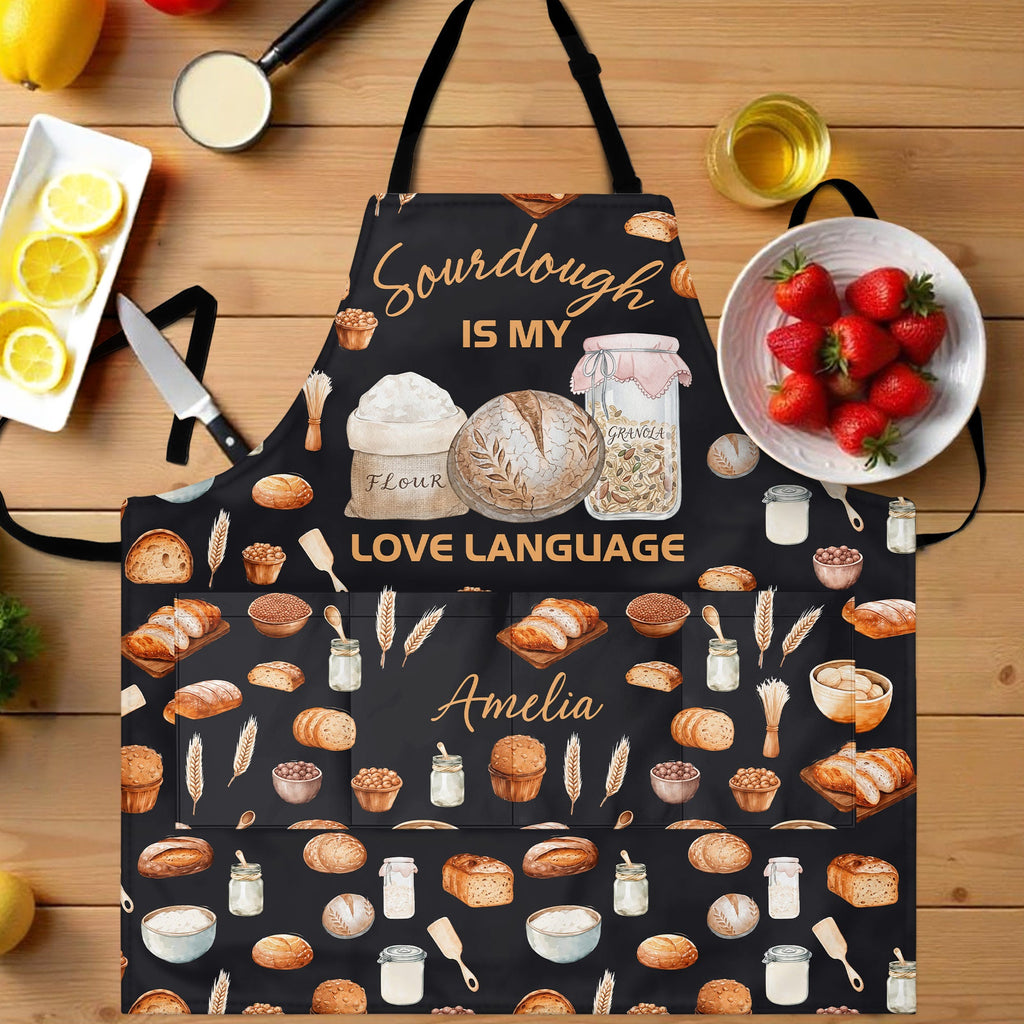Personalized Apron Sourdough Love Language Custom Gift for Her Apron GradoCreations