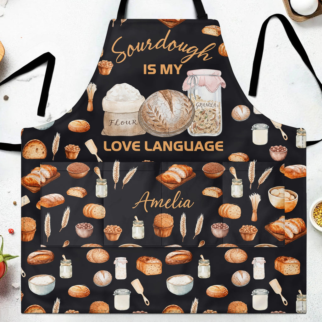 Personalized Apron Sourdough Love Language Custom Gift for Her Apron GradoCreations