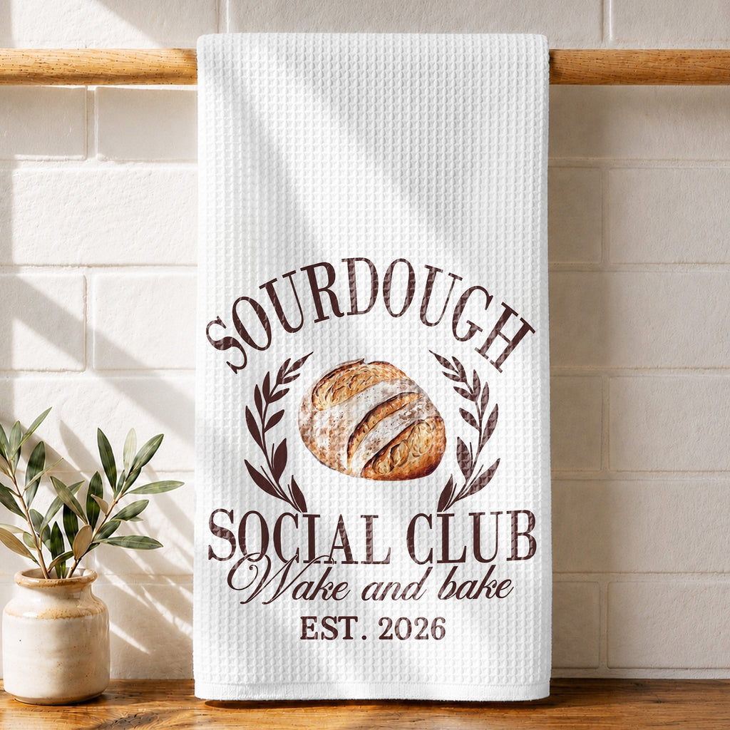 Personalized Kitchen Towel Custom Name Gift for Baking Lovers