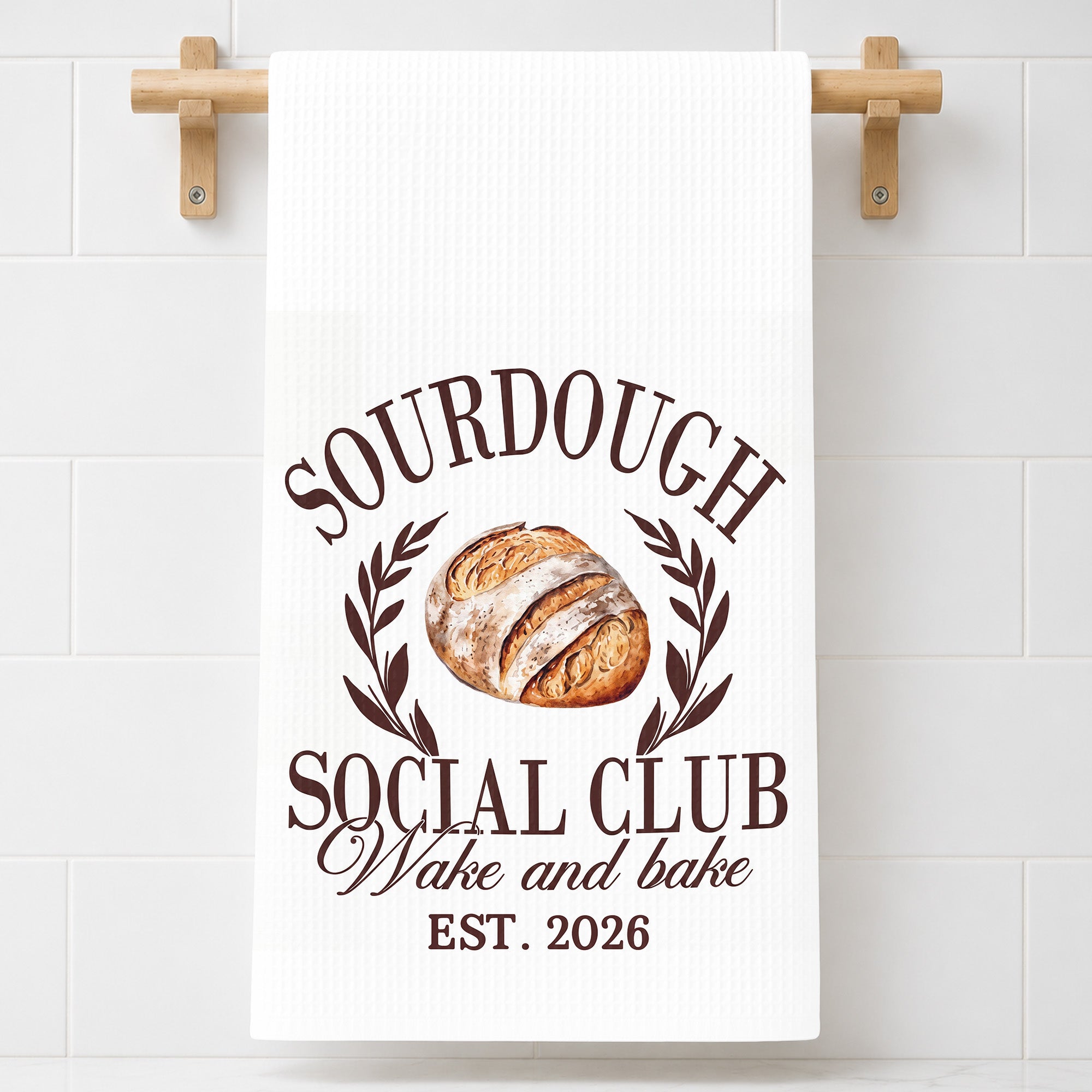 Personalized Kitchen Towel Custom Name Gift for Baking Lovers