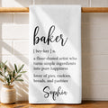 Personalized Kitchen Towel Custom Baker Definition Gift Kitchen Towel GradoCreations