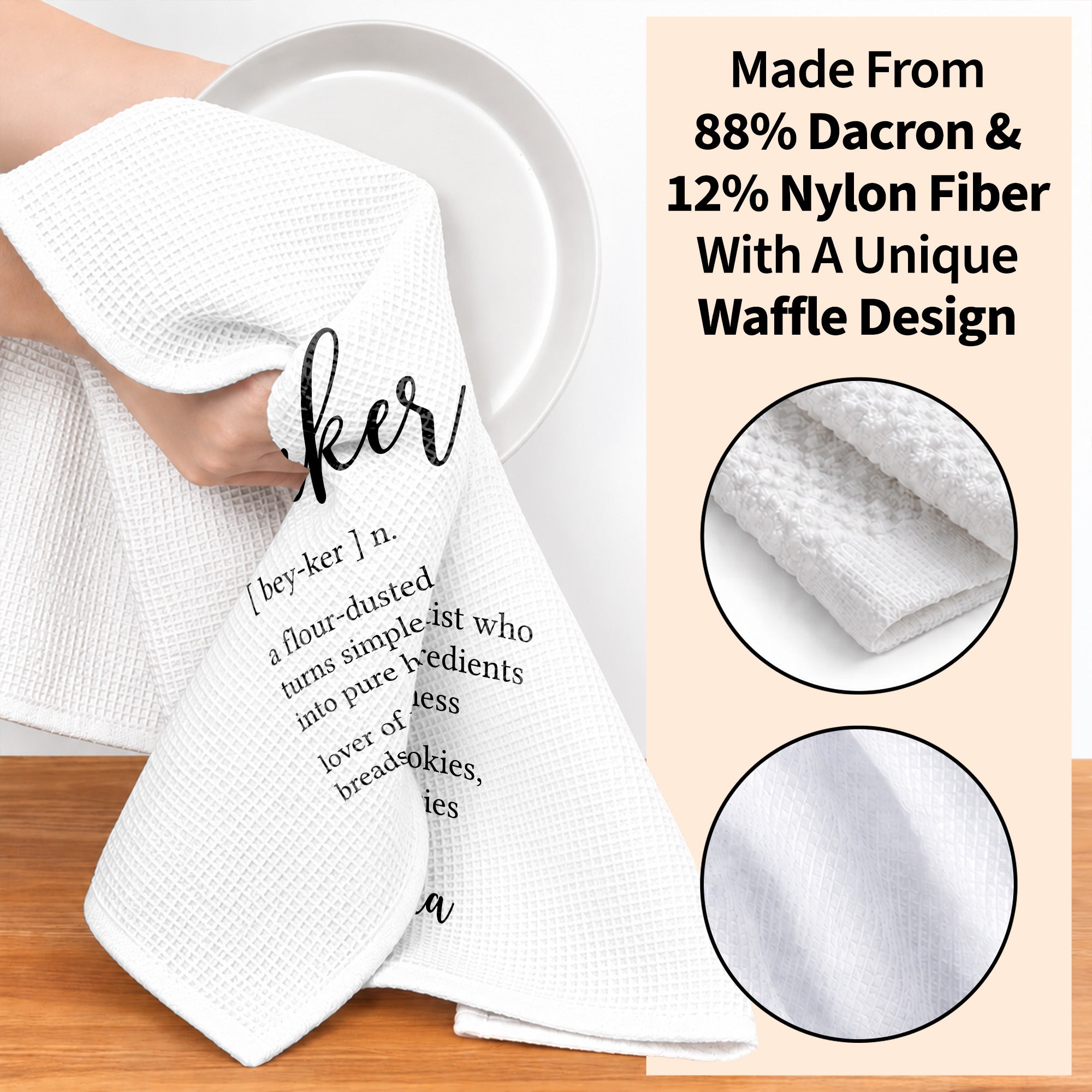 Personalized Kitchen Towel Custom Baker Definition Gift Kitchen Towel GradoCreations