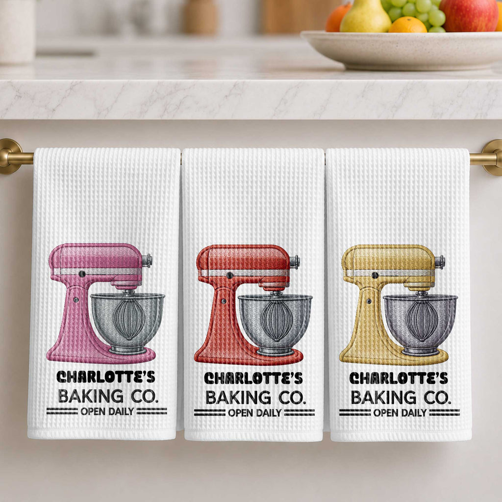Personalized Kitchen Towel Custom Name Baking Gift for Moms