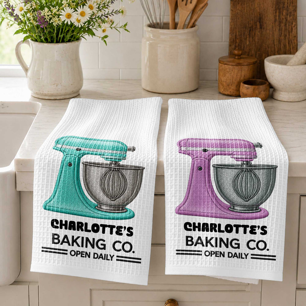 Personalized Kitchen Towel Custom Name Baking Gift for Moms