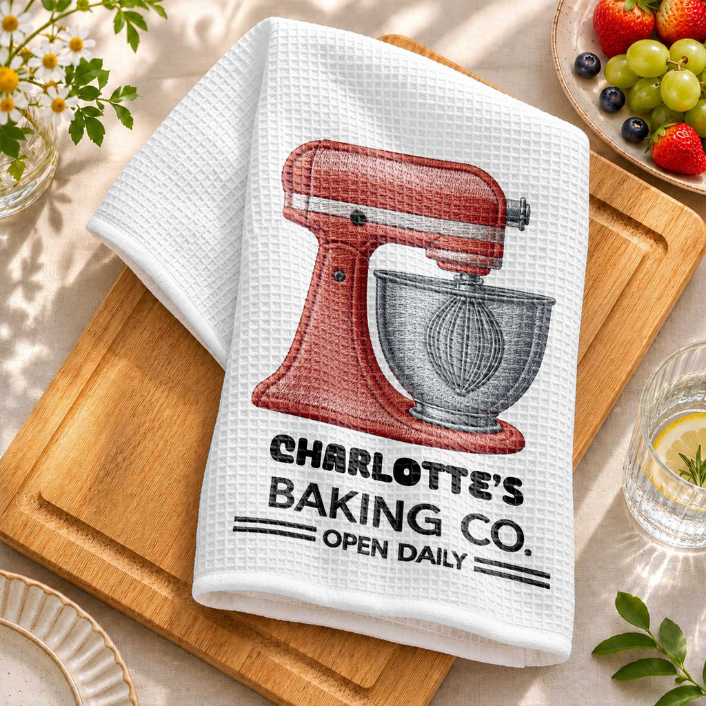 Personalized Kitchen Towel Custom Name Baking Gift for Moms