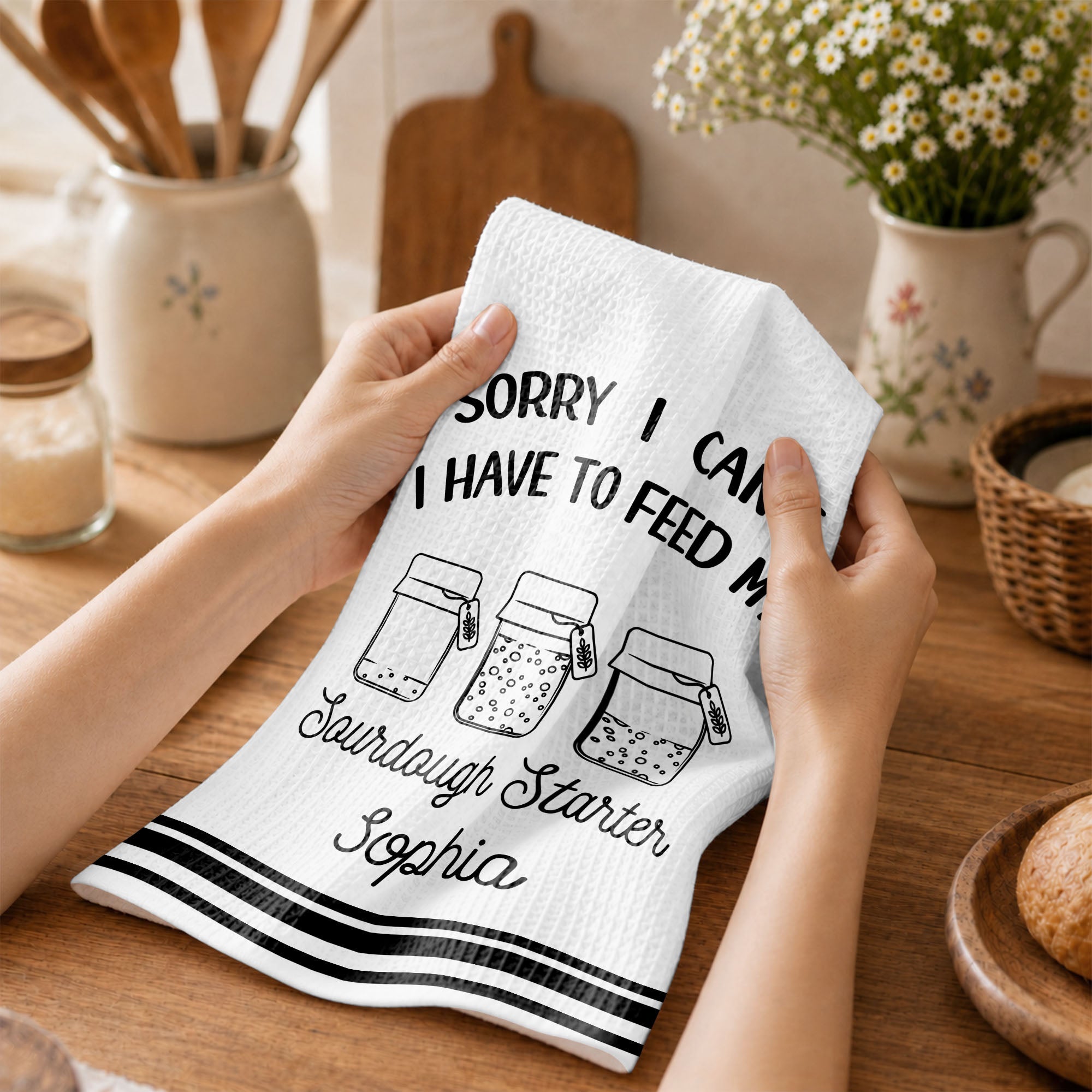 Personalized Kitchen Towel Custom Baking Gift for Mom Kitchen Towel GradoCreations