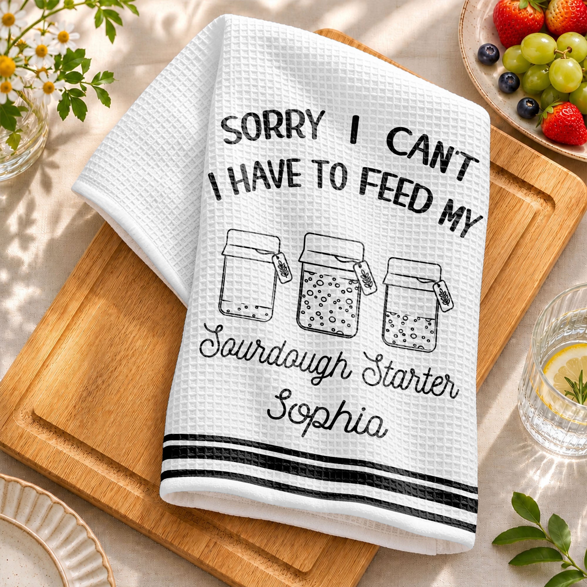 Personalized Kitchen Towel Custom Baking Gift for Mom Kitchen Towel GradoCreations