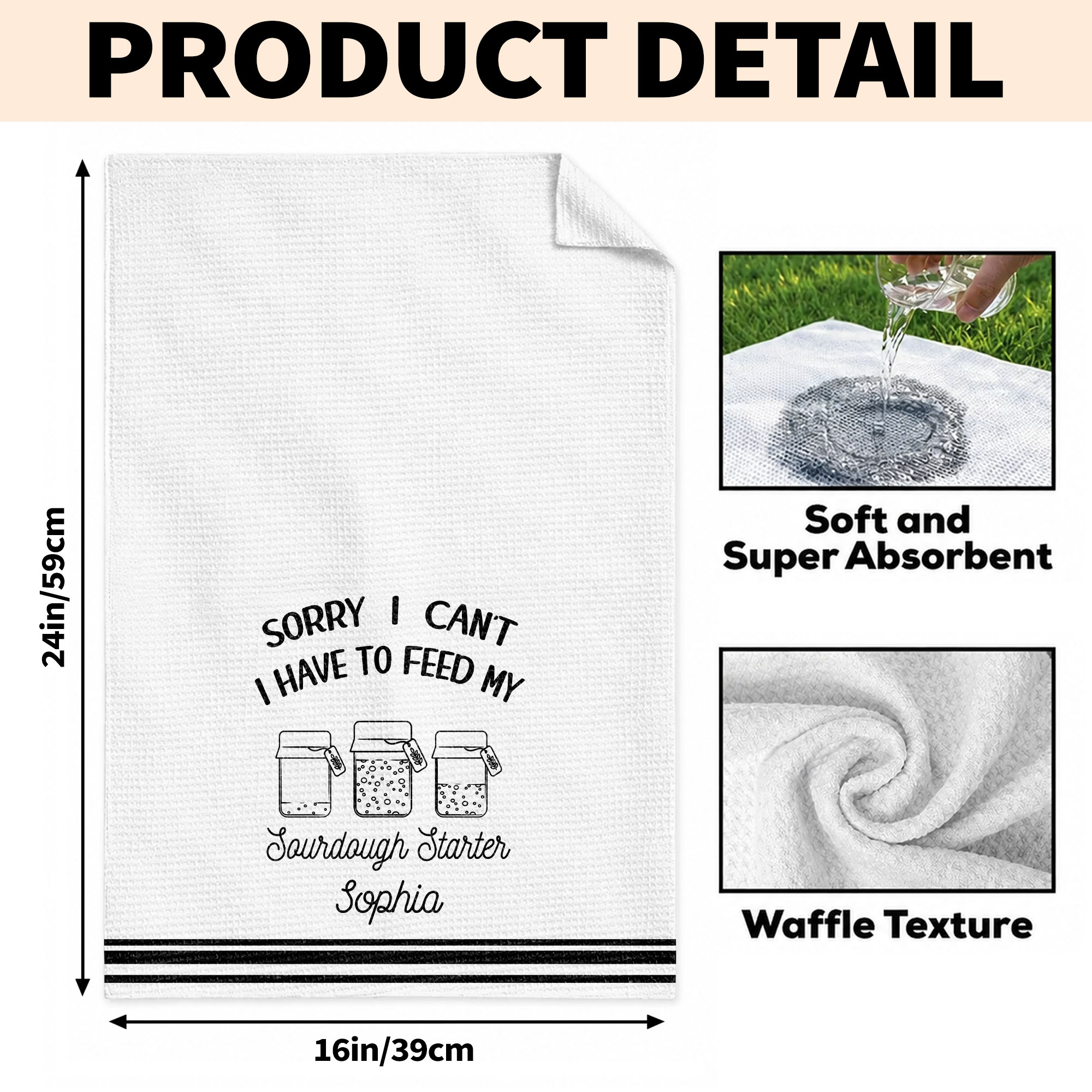 Personalized Kitchen Towel Custom Baking Gift for Mom Kitchen Towel GradoCreations