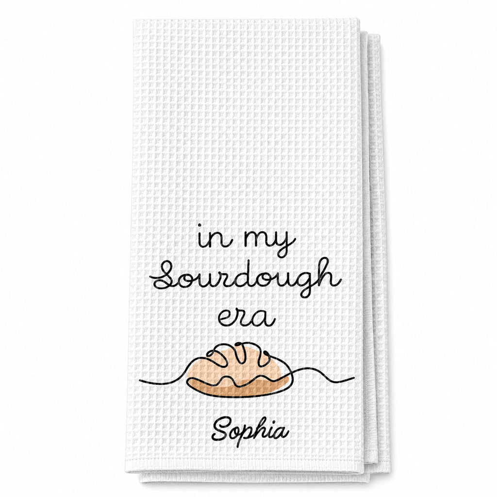 Personalized Minimalist Bread Art Kitchen Towel Gift for Bakers Kitchen Towel GradoCreations