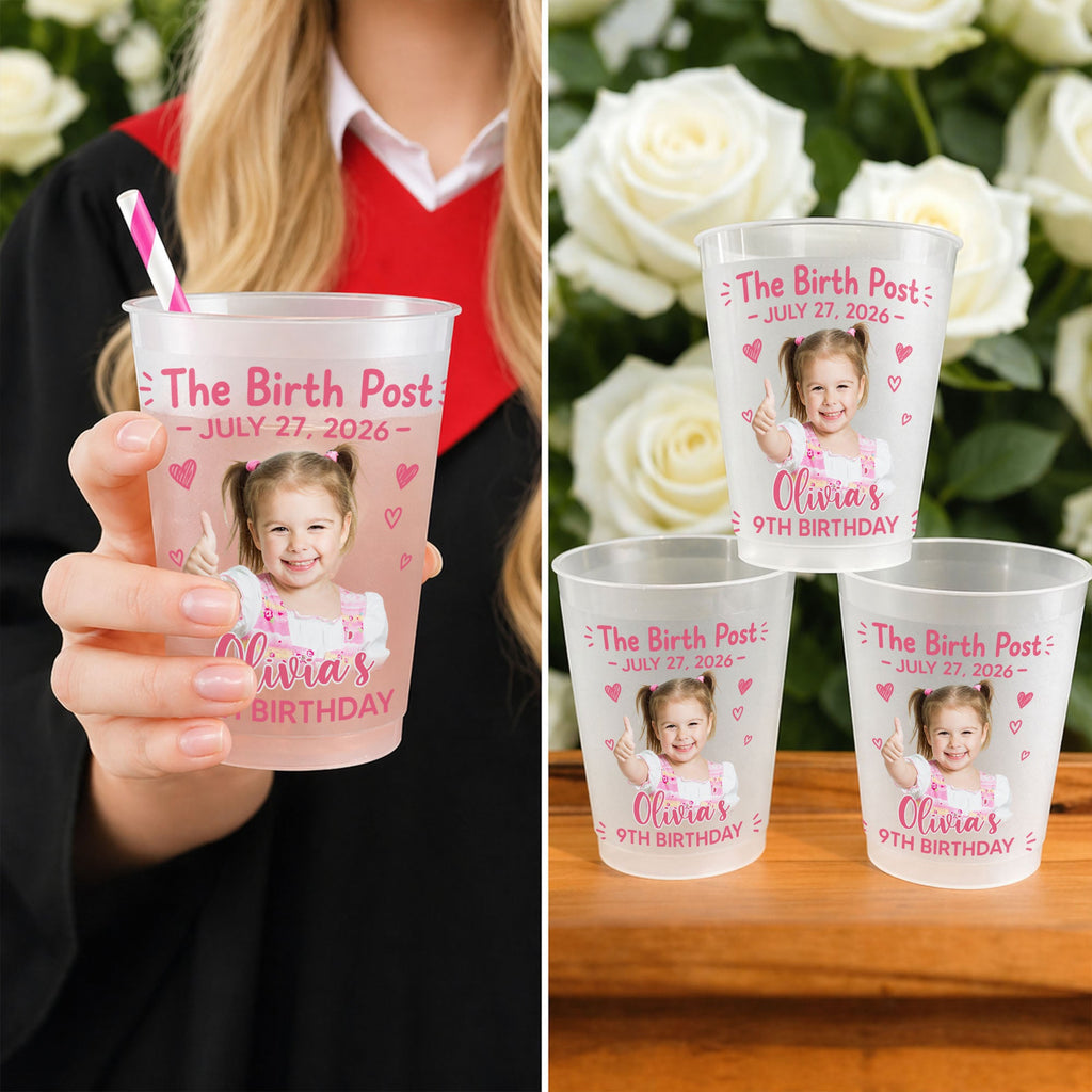 Personalized Frosted Cups Custom Photo Gift for Birthday Frosted Cups GradoCreations