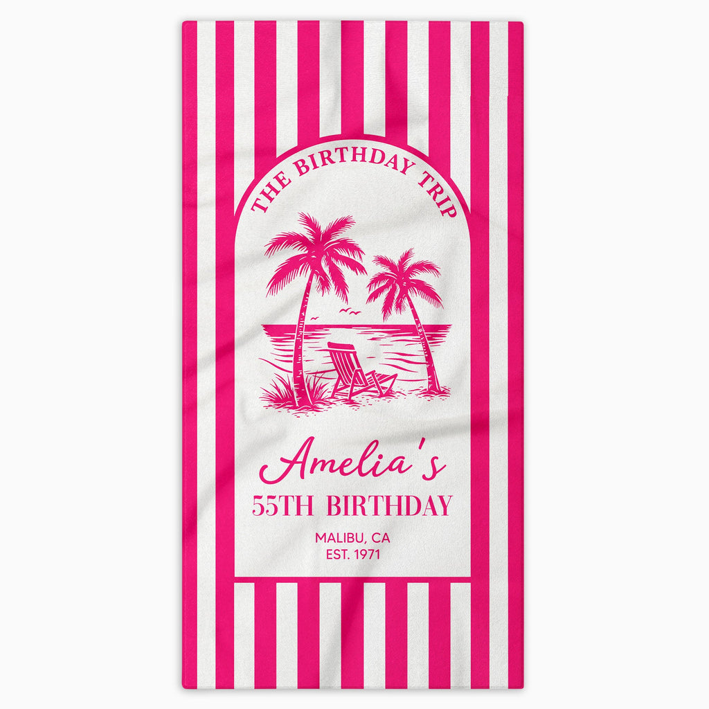 Personalized Beach Towel Custom Name Gift for Best Friends Beach Towels GradoCreations