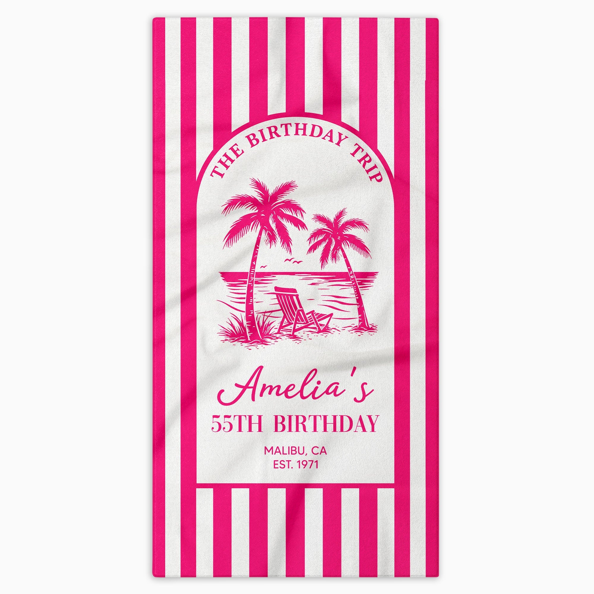 Personalized Beach Towel Custom Name Gift for Best Friends Beach Towels GradoCreations