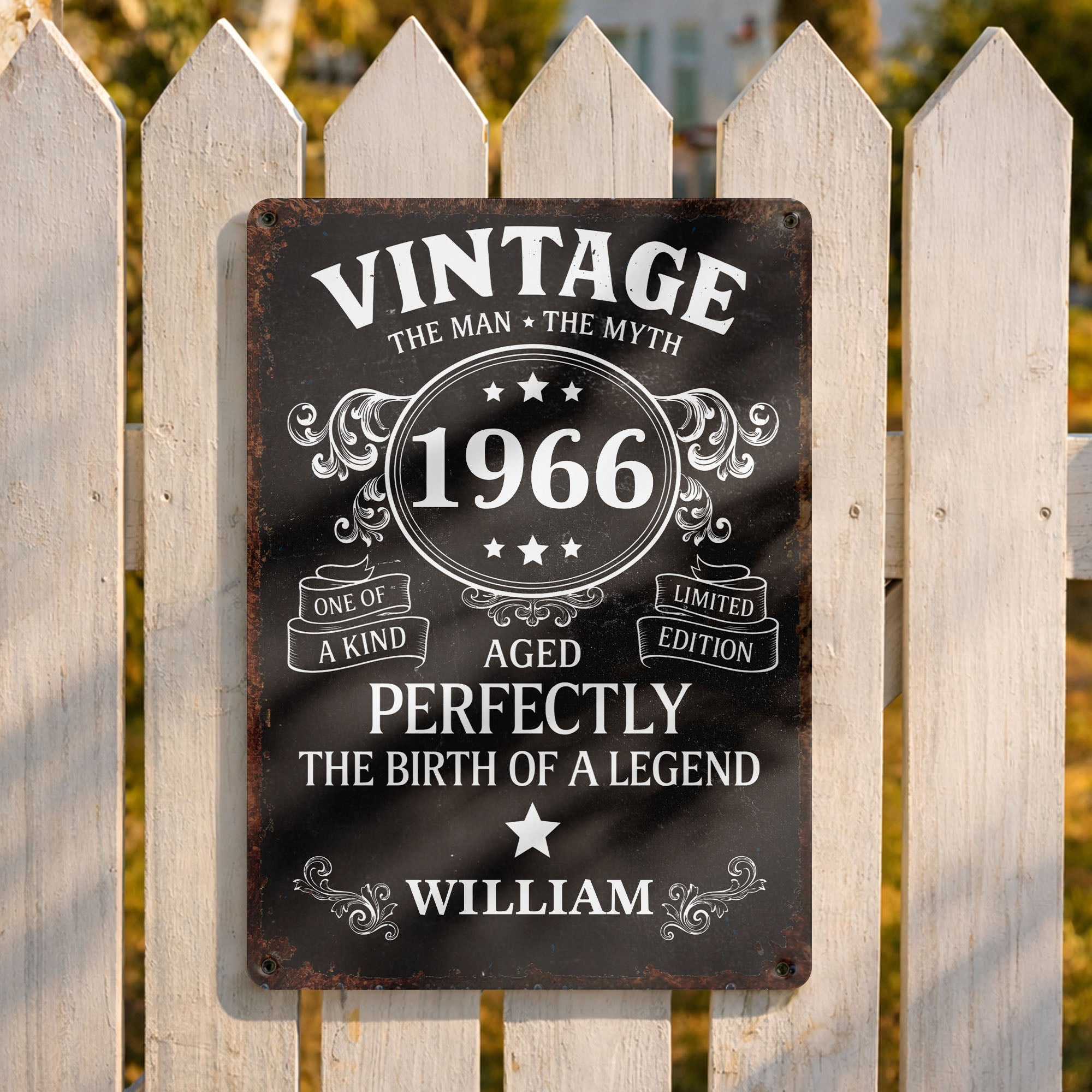 Personalized Vintage Metal Sign Custom Name Gift for Dad